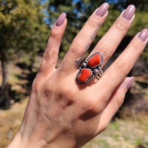 Mediterranean red coral ring